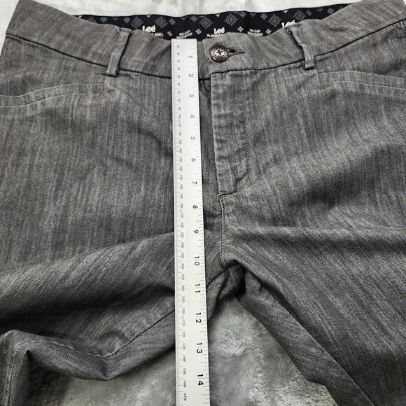 Lee Pants Womens 14 SHORT Gray Mid Rise Madelyn No Gap Platinum Label Trouser - Picture 10 of 13